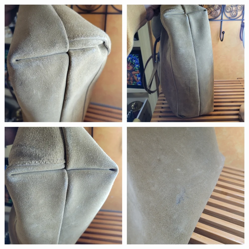 Western Hunker Goods The Suede Sedona Tote Bag Olive Made in USA